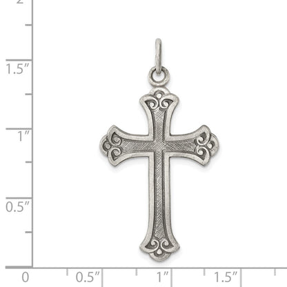 Sterling Silver Antiqued Cross Pendant Holiday Gift for Women