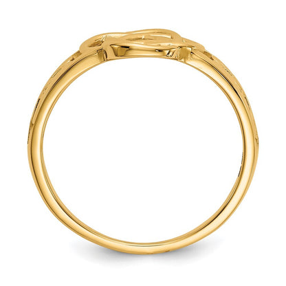 14K Yellow Gold Polished Ladies Celtic Knot Ring