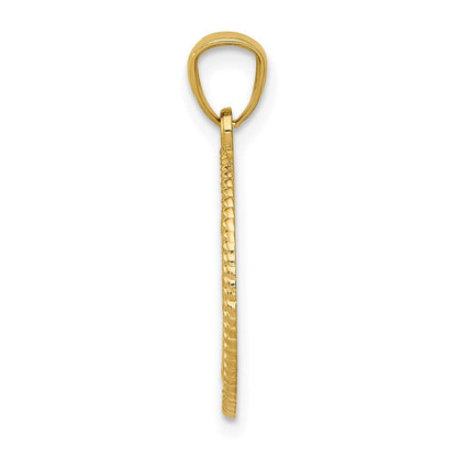 14k Yellow Gold Polished Tree Of Life in Round Pendant for Women