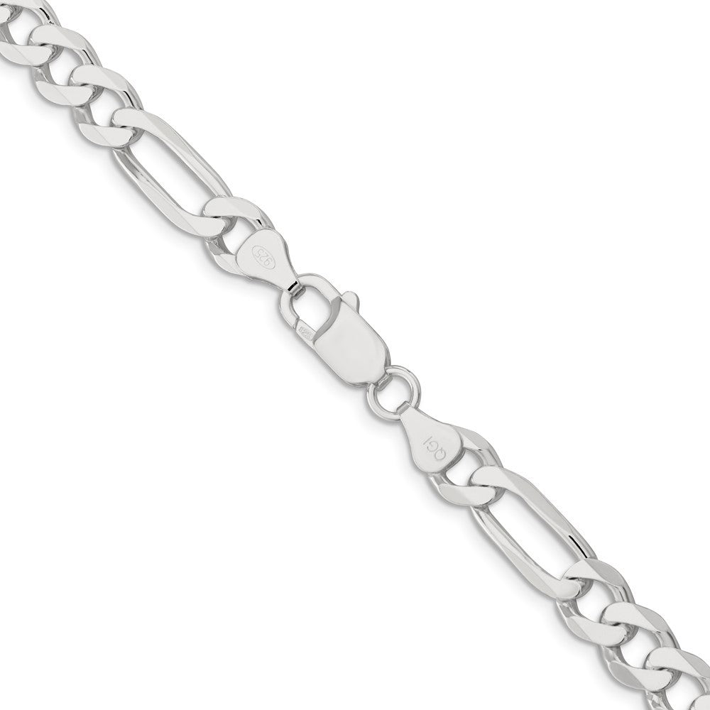 Sterling Silver 7.5mm Figaro Chain Necklace