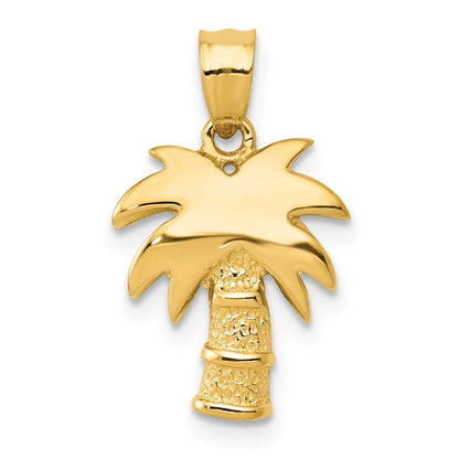14k Yellow Gold Palm Tree