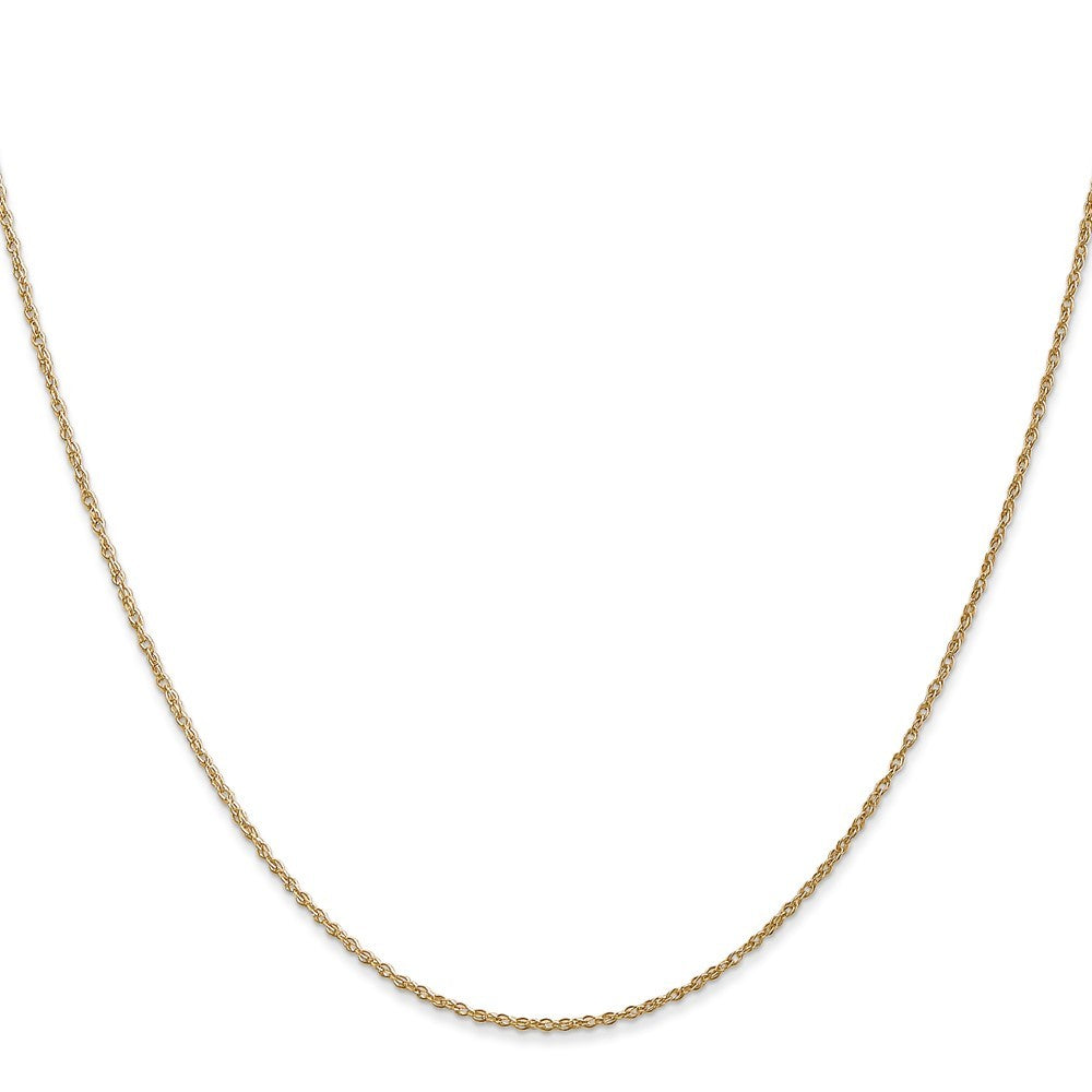 14k Yellow Gold 14" .8mm Light Baby Rope Chain Necklace