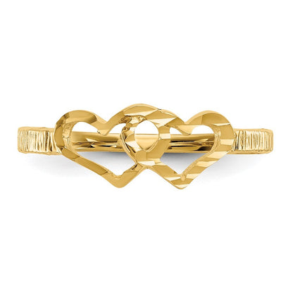 14K Yellow Gold Children's Heart Ring