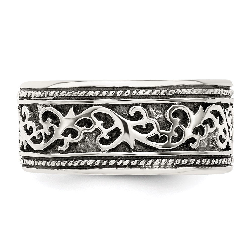 Sterling Silver Antiqued Band Size 8