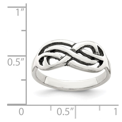 Sterling Silver Antiqued Knot Ring Size 7