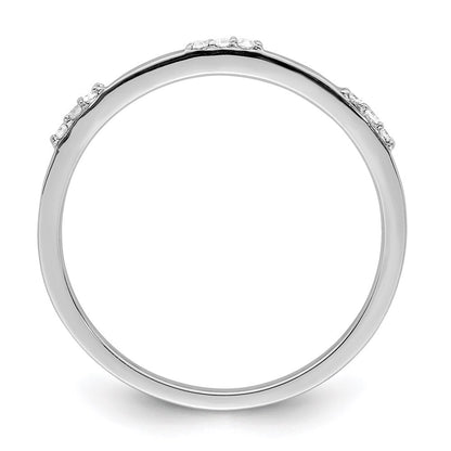 Sterling Silver Rhodium Plated Diamond Ring