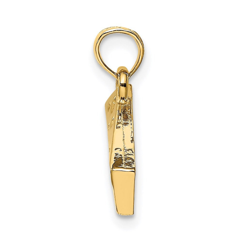 14k Yellow Gold Cheese Wedge Charm