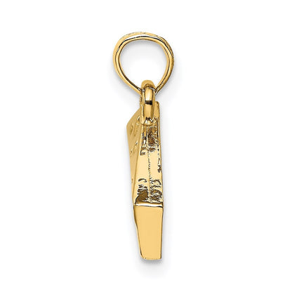 14k Yellow Gold Cheese Wedge Charm