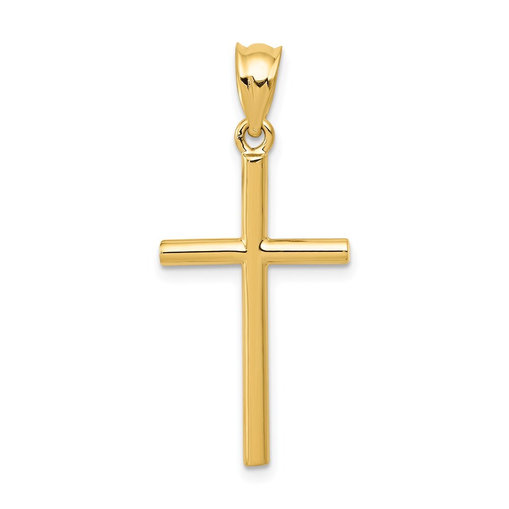 14k Yellow Gold Cross Pendant for Women