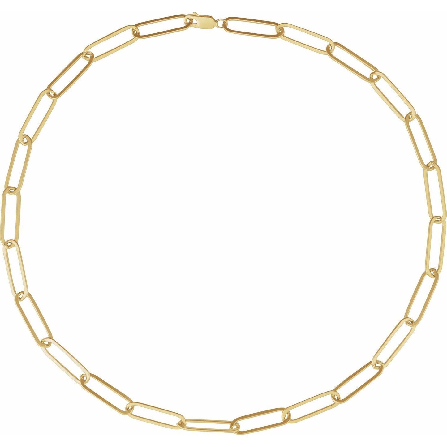 14k Yellow Gold Gold Filled 6.2 mm Paperclip 20" Chain Necklace