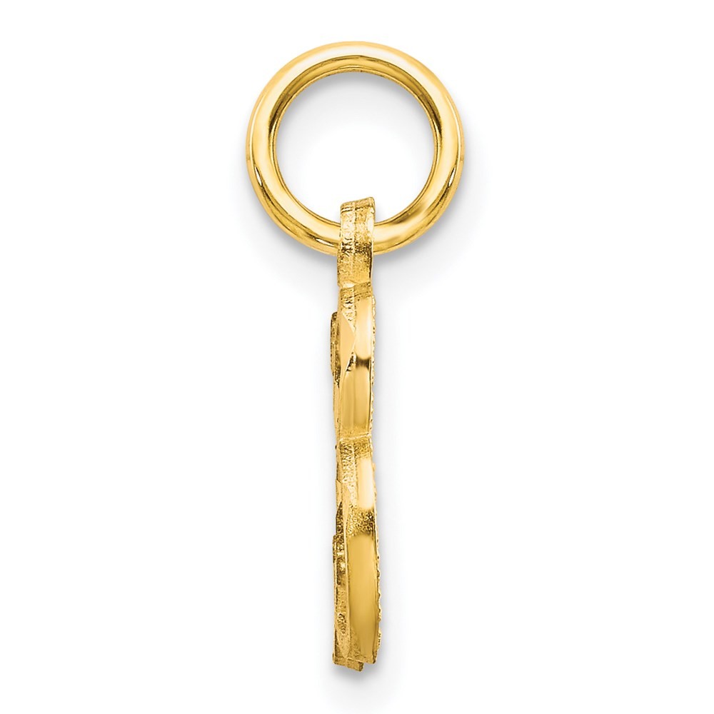 14k Yellow Gold Letter B Initial Charm