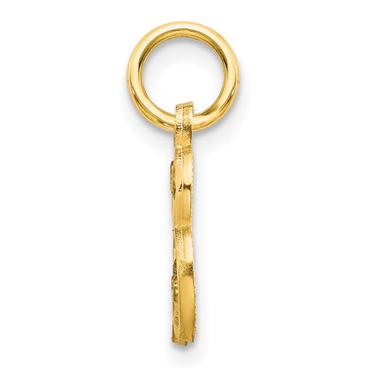 14k Yellow Gold Letter B Initial Charm