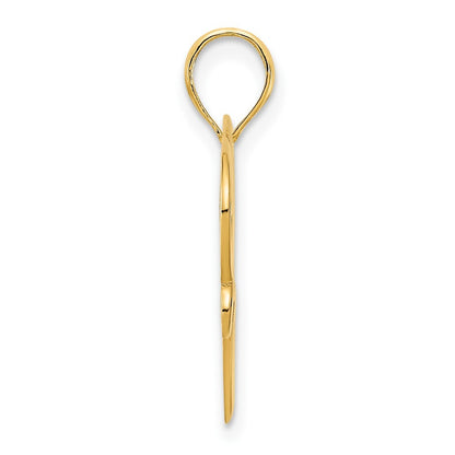 14k Yellow Gold Heart in a Heart Pendant for Women