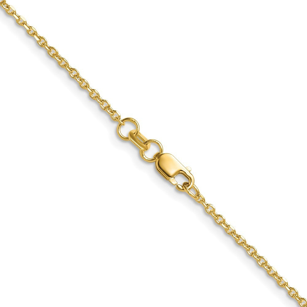 14k Yellow Gold 1.4mm Diamond-Cut Forzantine Cable Chain Necklace