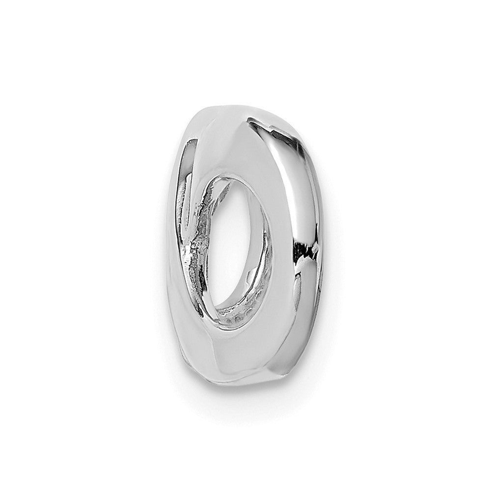 14k White Gold Slide Fits up to 2mm Regular/3mm Reversible Omega Necklace