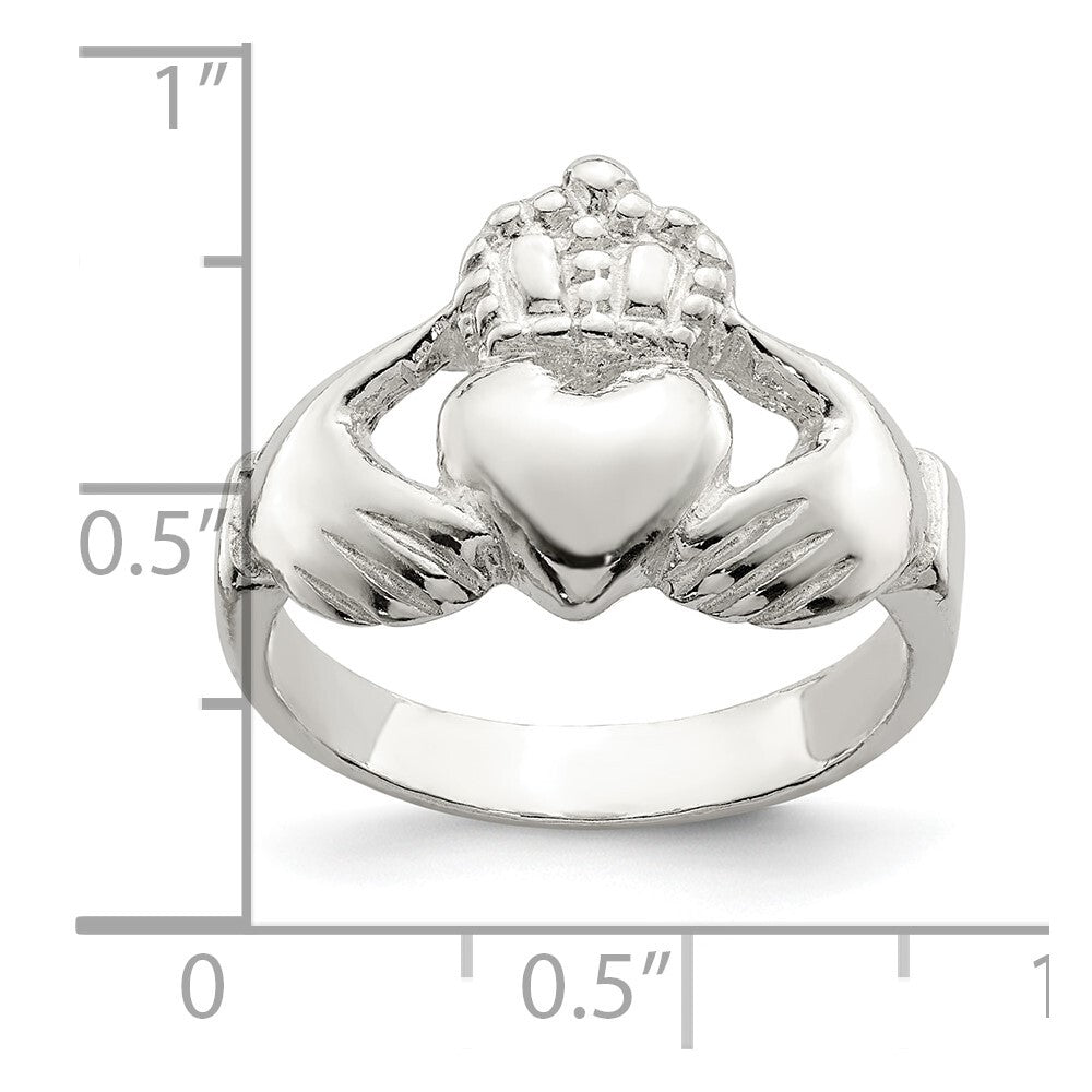 Sterling Silver Claddagh Ring Size 7