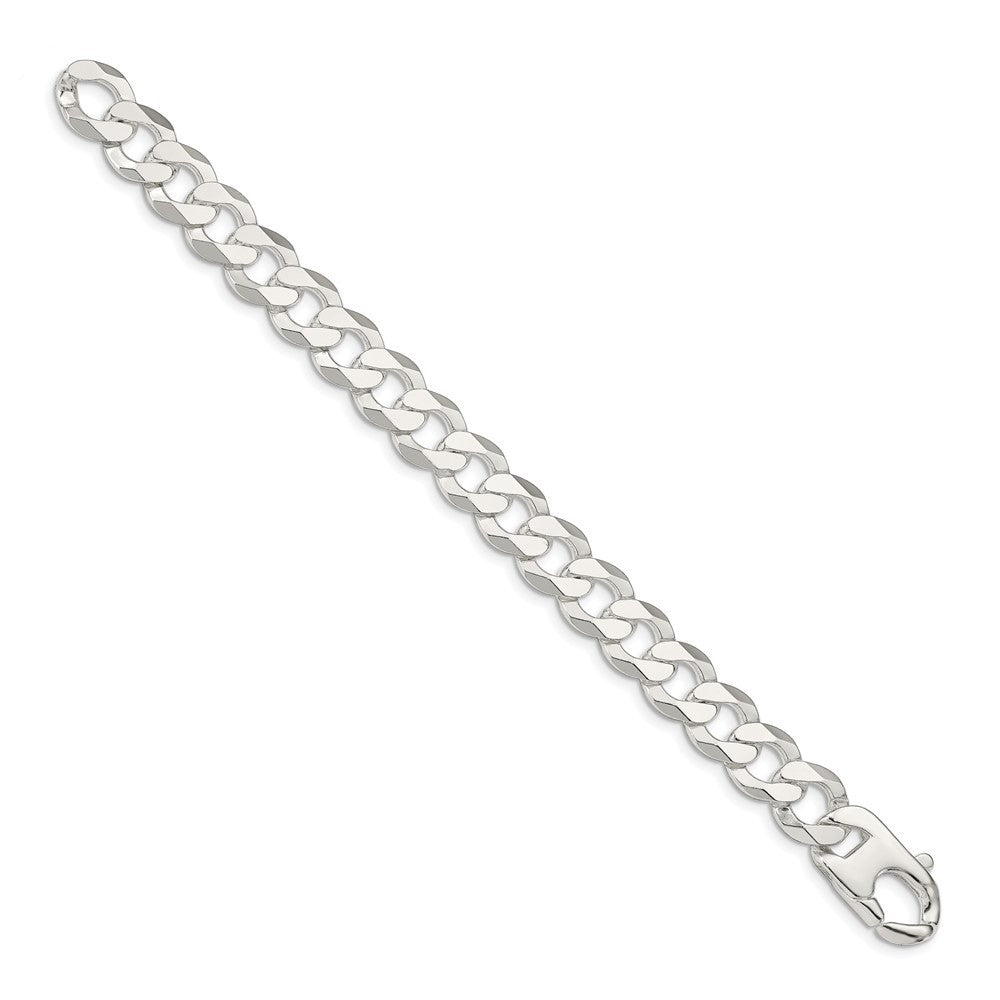 Sterling Silver 14mm Flat Curb Chain Bracelet