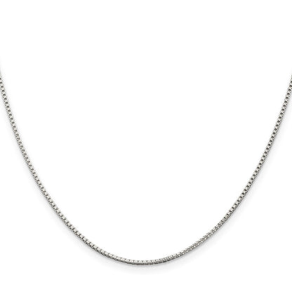 Sterling Silver Rhodium-plated 1.25mm Box Chain