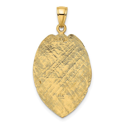 14k Yellow Gold Large Badge Pendant