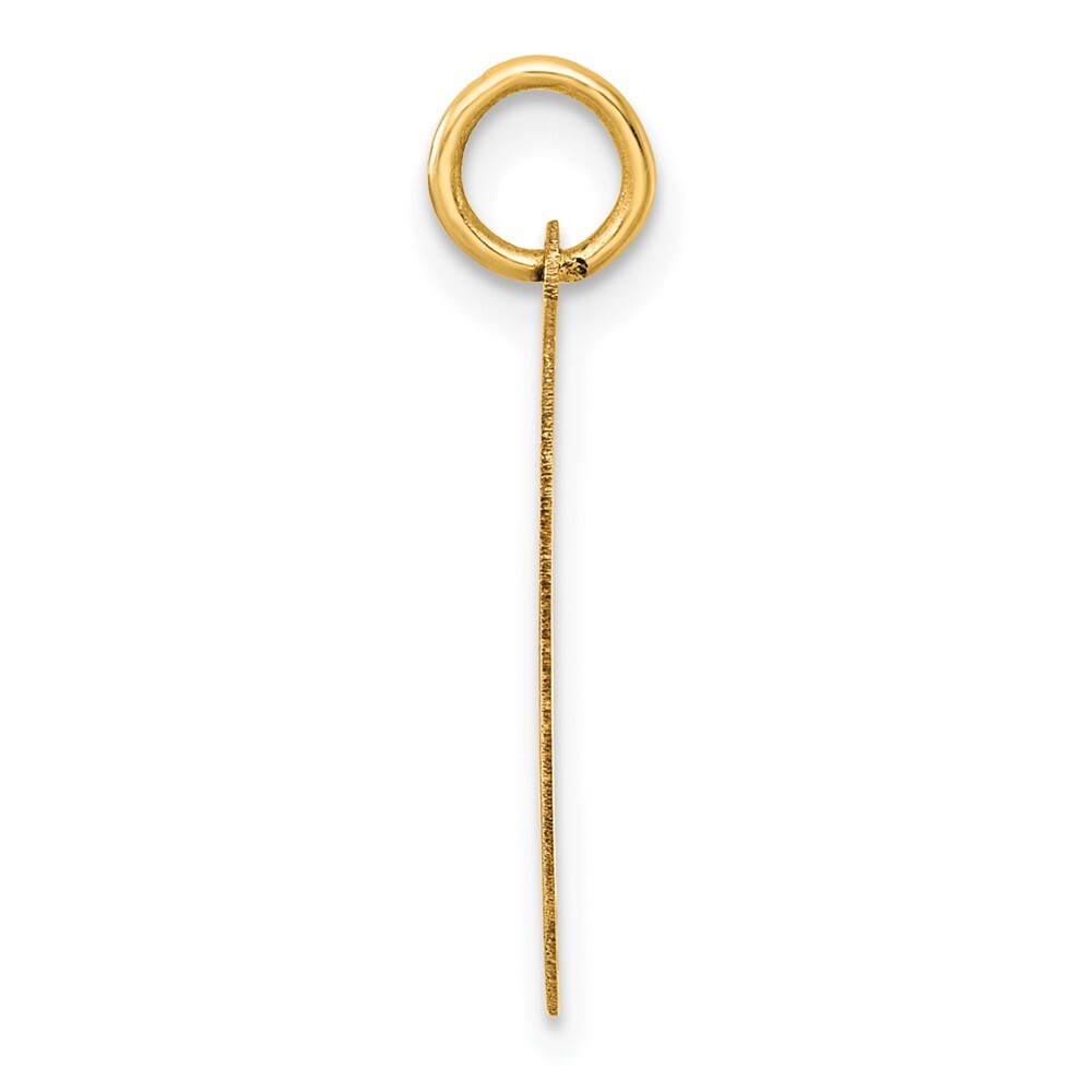 14k Yellow Gold Polished CLASS OF 2026 Cut Out Heart Charm Pendant for Women