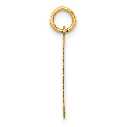 14k Yellow Gold Polished CLASS OF 2026 Cut Out Heart Charm Pendant for Women