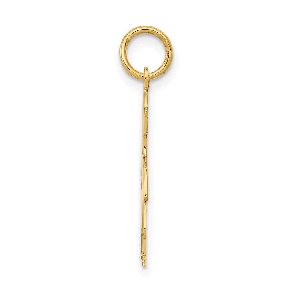 14k Yellow Gold .011 Depth Engravable Boy Charm Pendant for Women
