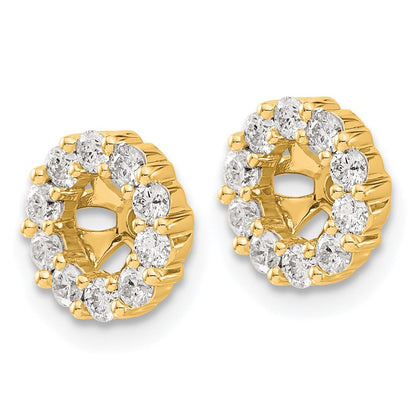 14k Yellow Gold Diamond Earring Jackets