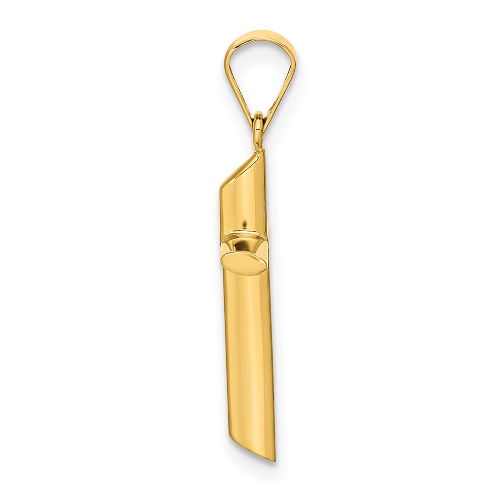 14k Yellow Gold Polished Cross Pendant