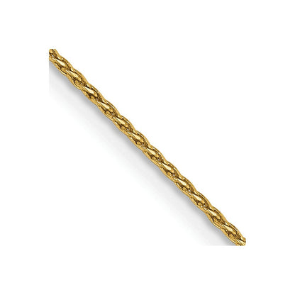 14k Yellow Gold 30 inch .8mm Diamond-cut Parisian Wheat with Lobster Clasp Chain