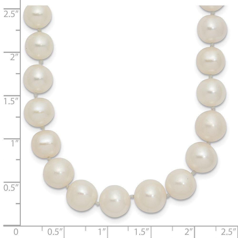 14k Yellow Gold 7.5-9mm White Cultured Pearl Graduated Necklace 18"