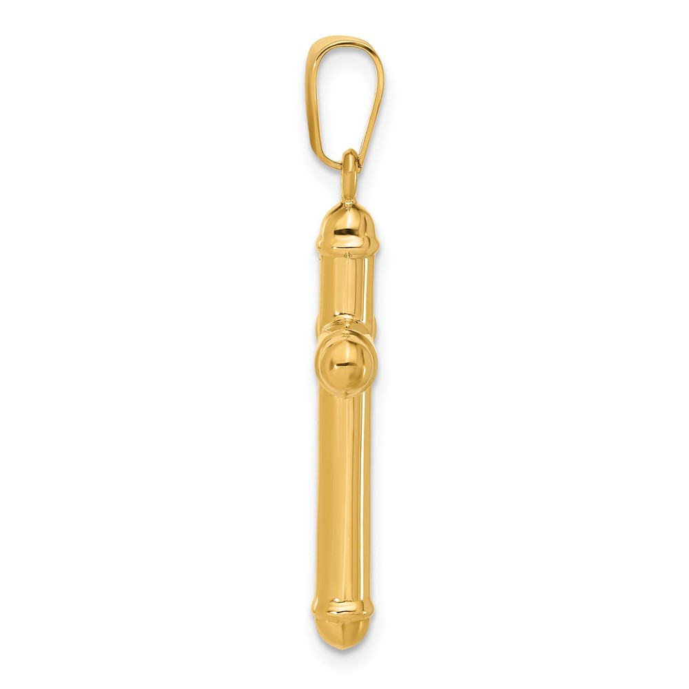 14k Yellow Gold Polished Cross Pendant