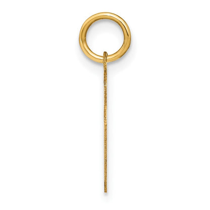 14k Yellow Gold Lowercase Letter F Initial Pendant for Women