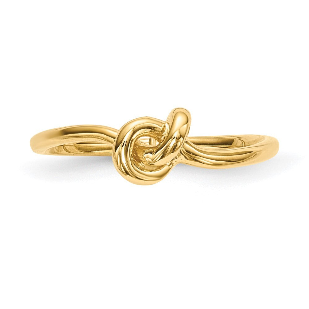 14K Yellow Gold Polished Knot Ring Size 7
