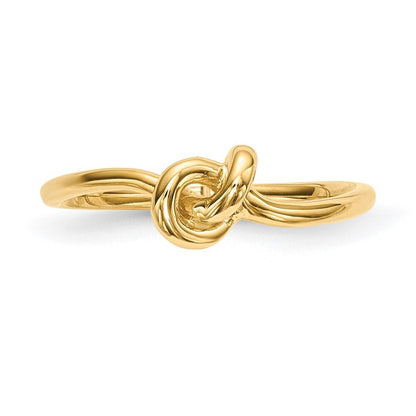 14K Yellow Gold Polished Knot Ring Size 7
