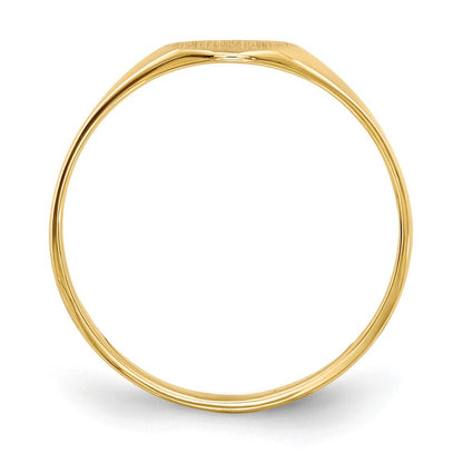 14K Yellow Gold 6.5x7.5mm Closed Back Signet Ring