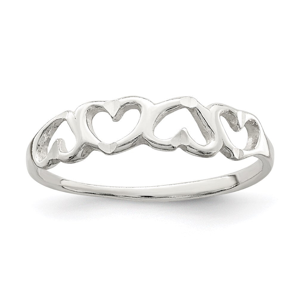Sterling Silver Heart Ring Size 8