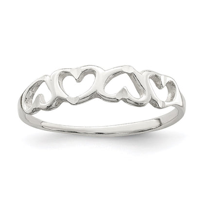 Sterling Silver Heart Ring Size 8