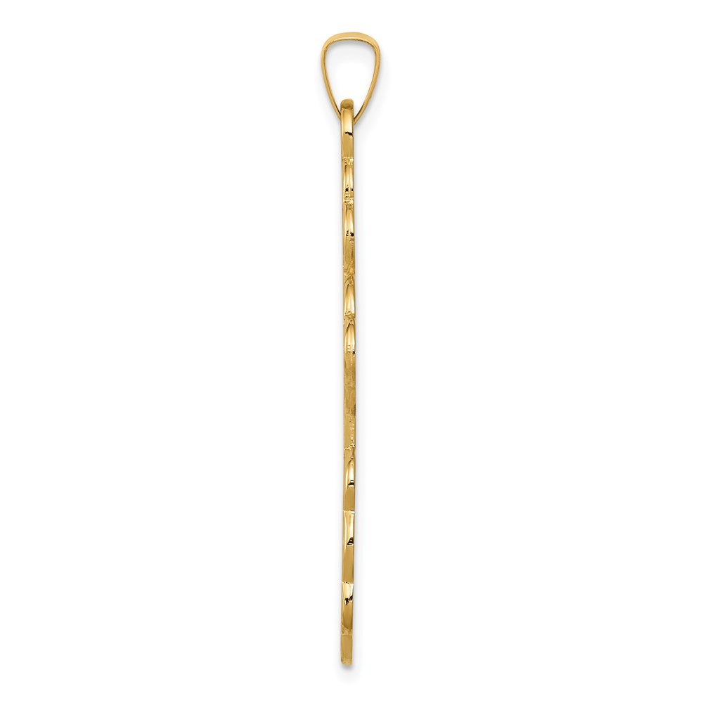 14k Yellow Gold Eastern Orthodox Cross Pendant
