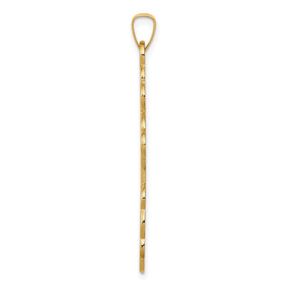 14k Yellow Gold Eastern Orthodox Cross Pendant