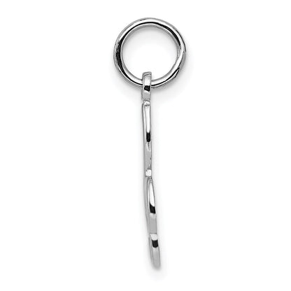 14k White Gold Treble Clef Charm Pendant for Women