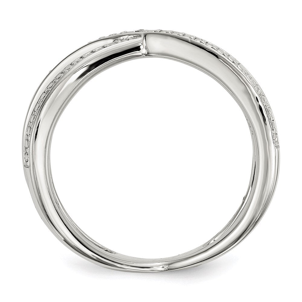Sterling Silver Diamond Accent Ring Size 7