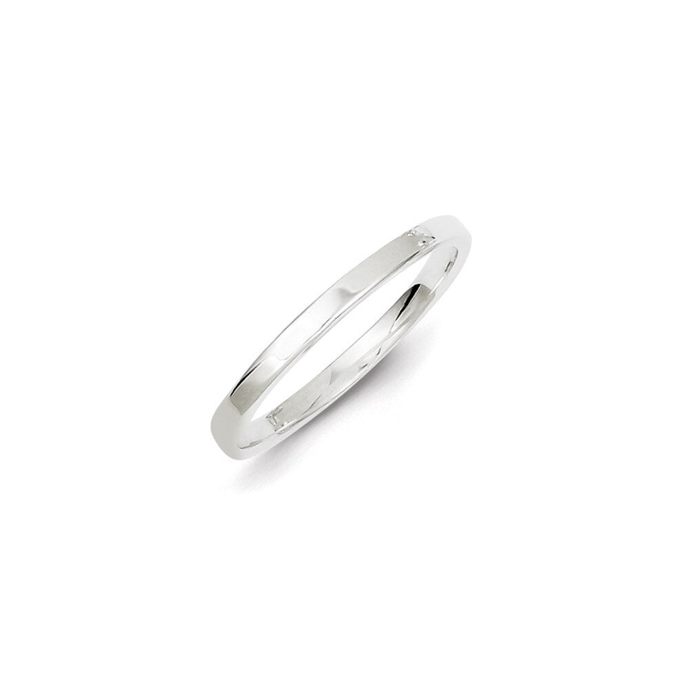 Sterling Silver 2mm Lightweight Flat Size 9 Band Ring