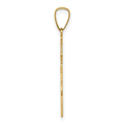 14k Yellow Gold Eastern Orthodox Cross Charm