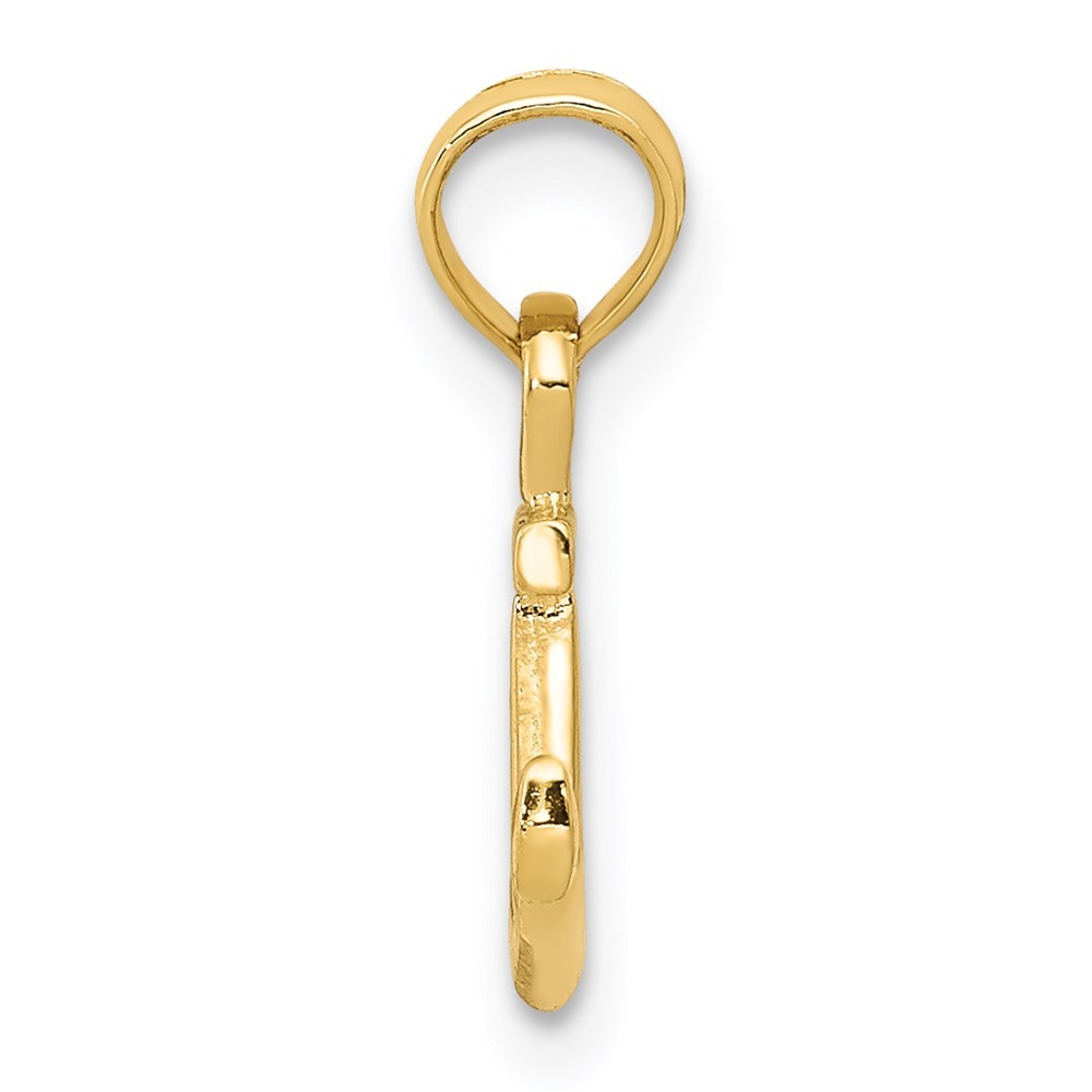 14k Yellow Gold Mini Anchor Pendant