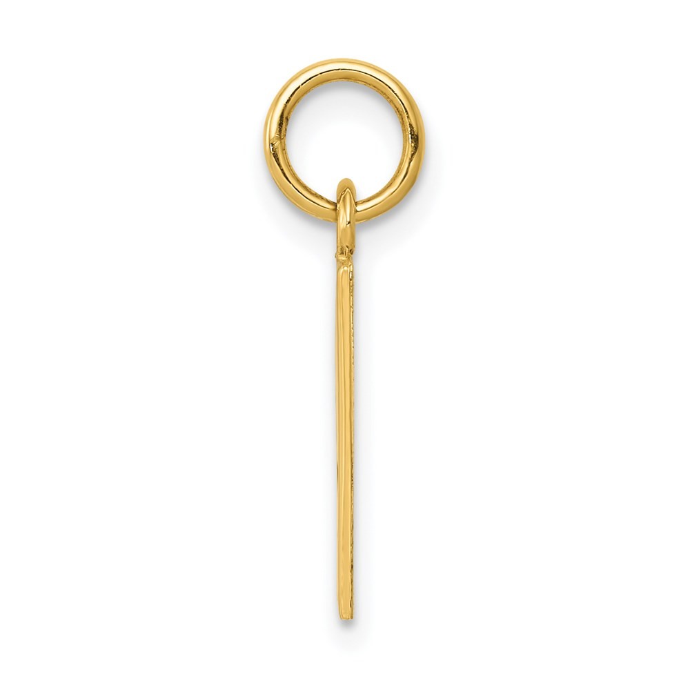 14k Yellow Gold Enameled Ace of Spades Card Charm Pendant