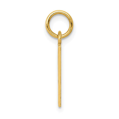 14k Yellow Gold Enameled Ace of Spades Card Charm Pendant