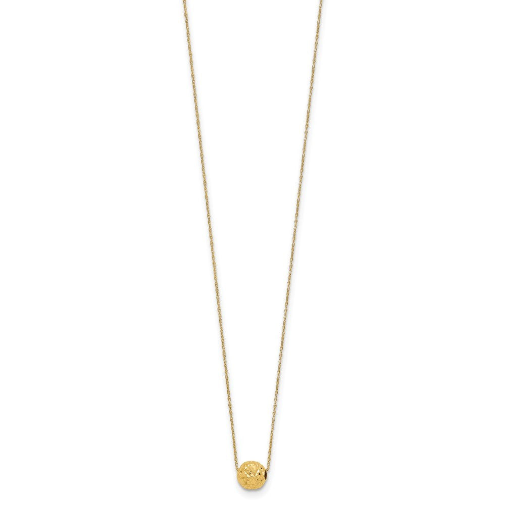 14k Yellow Gold Bead Necklace