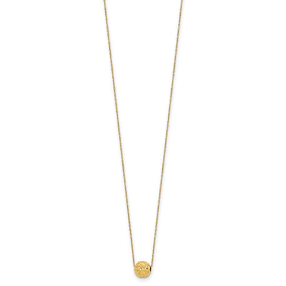 14k Yellow Gold Bead Necklace