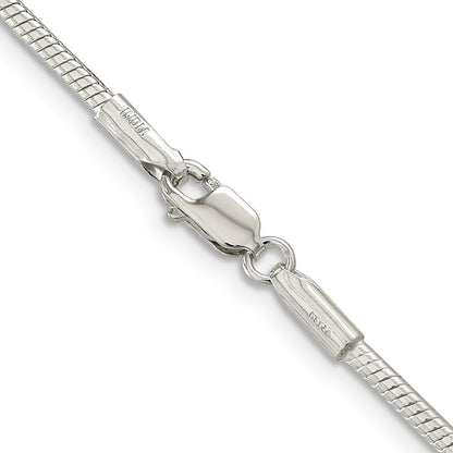 Sterling Silver 2mm Snake Chain Necklace