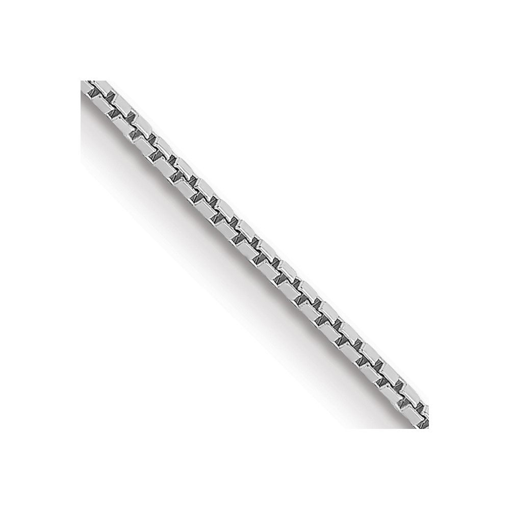 14K White Gold 18 inch .9mm Box Chain Necklace